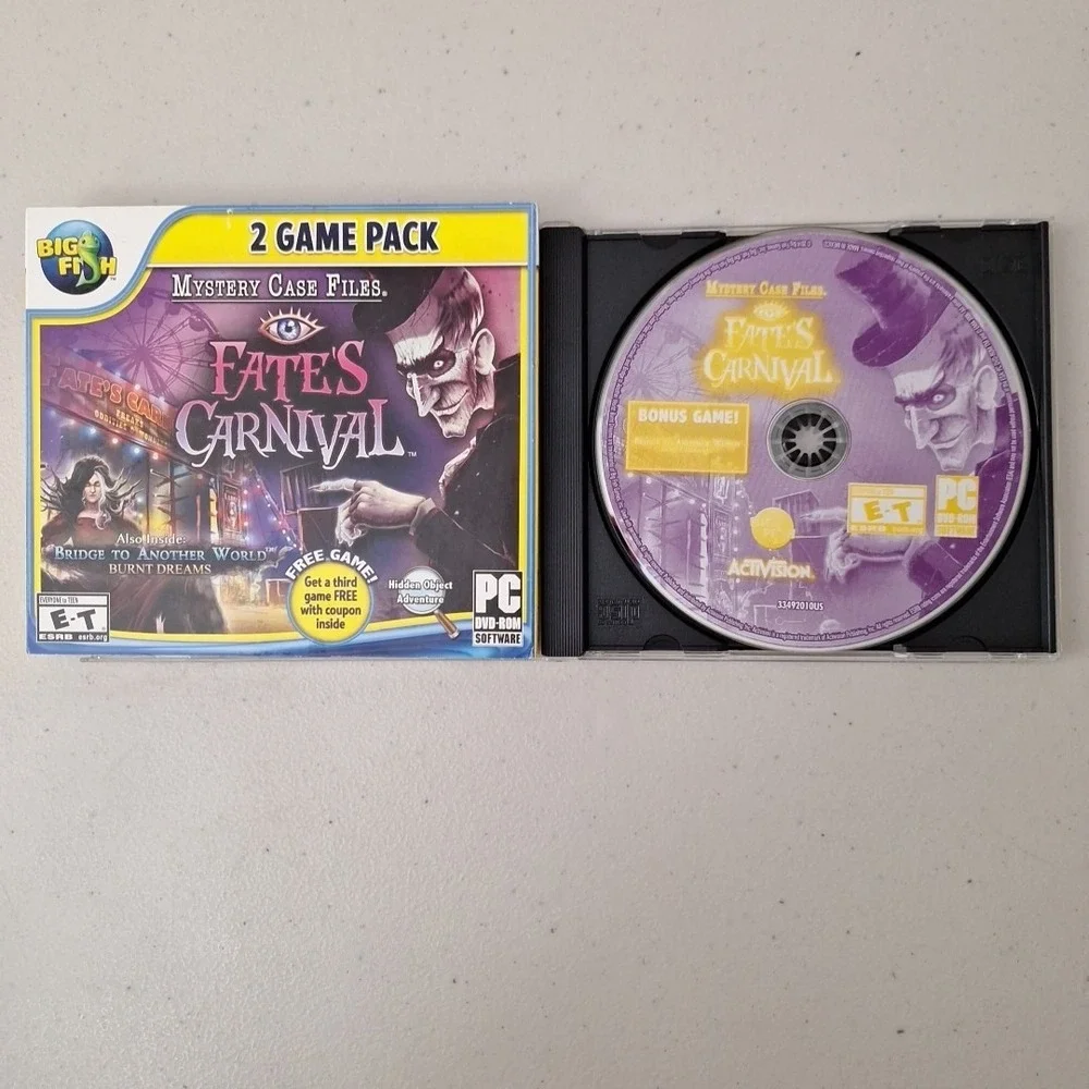 Mystery Case Files: Fate's Carnival PC DVD-ROM Hidden Object Game Big Fish Games